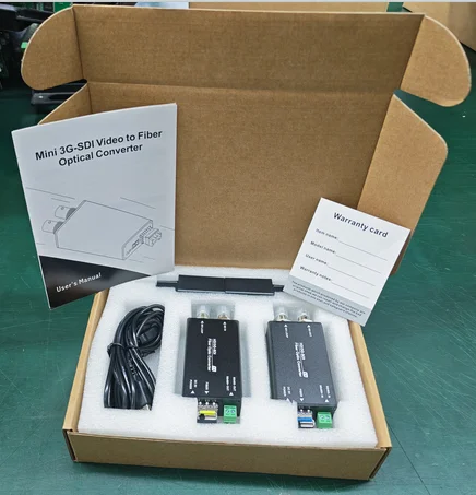 Mini 3G SDI Video 1080p RS485 Broadcast Fiber Optic Converter Extender Transmitter Receiver LC 20km for Video Support