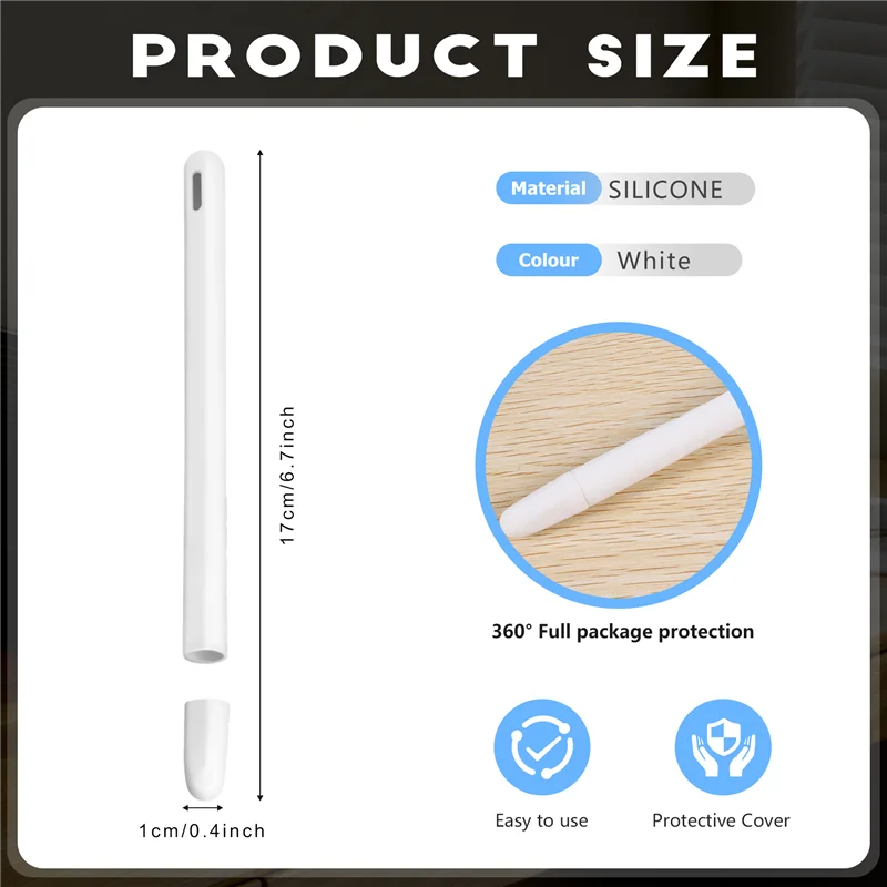 Stylus Pen Protective Cover For  Pencil 2 Cases Portable Soft Silicone Pencil Case Accessory