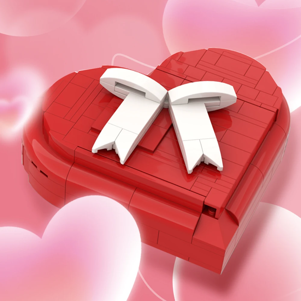 MOC Bricks Love Heart Box Block DIY Building Brick Toy For Girls Couple Valentine Day Gift Set Building Blocks Kits Toys