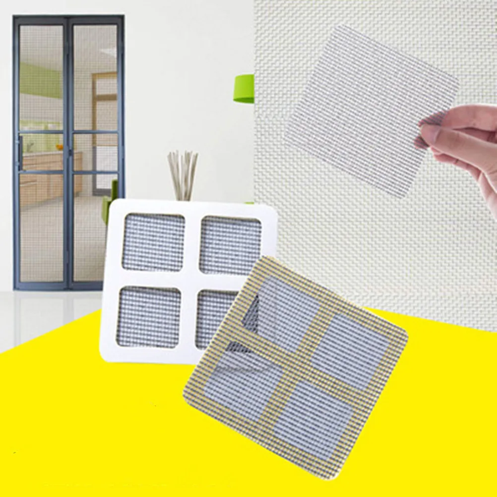 30Pcs Window Screen Repair Patch Self-Adhesive Mesh Sticker for Fixing Holes Tears on Doors Windows Tents Rv Pool Screens