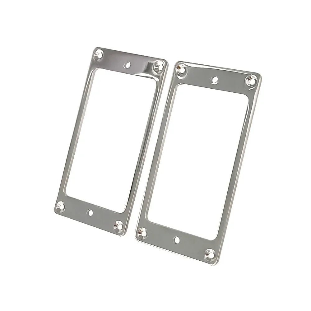 2Pc Flat Aluminum Alloy Humbucker Pickup Mounting Ring Bridge Neck Pickups Cover Frame Replacement for Electric Guitars image 4