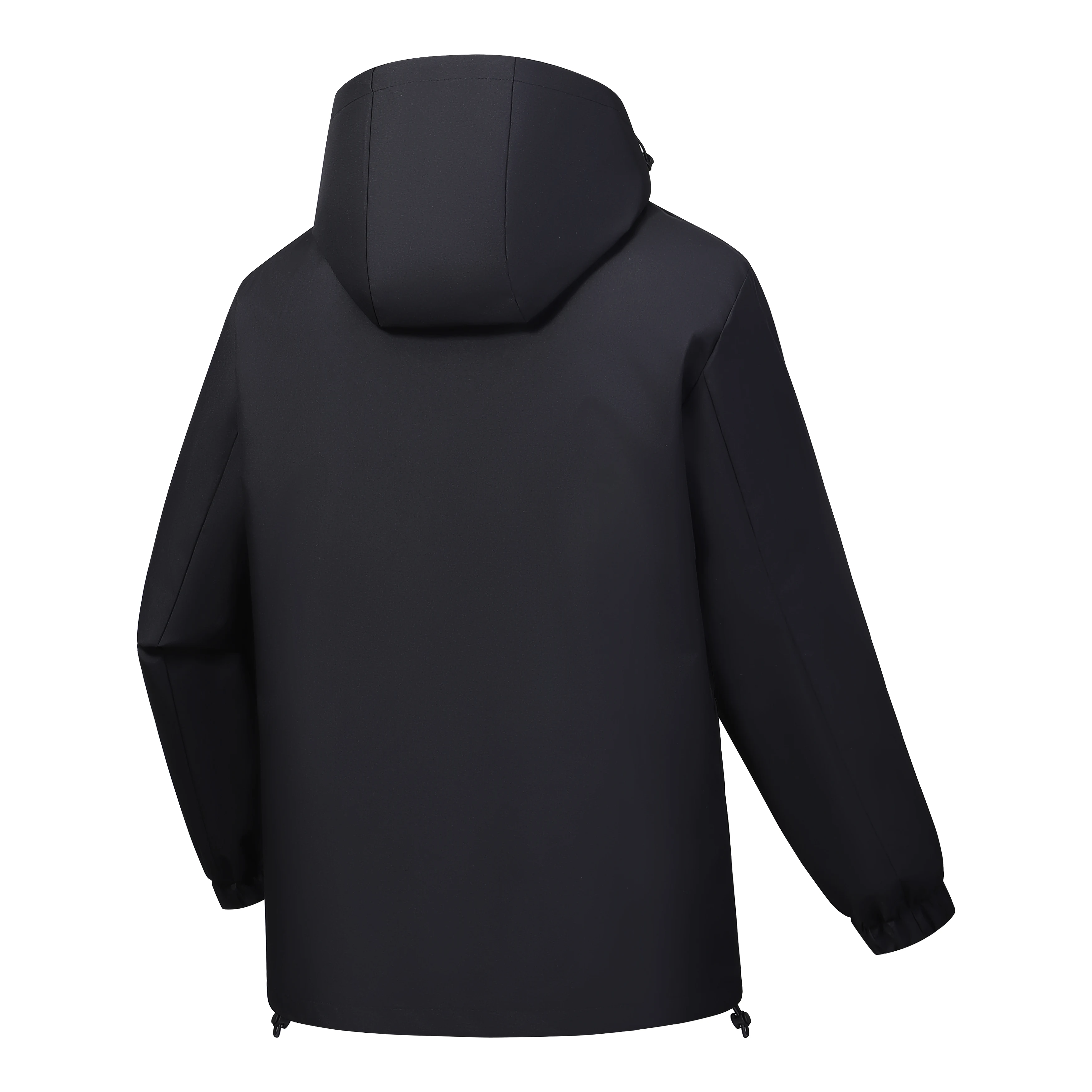 Men's Hooded Windbreaker Jacket, Chest Zipper Pocket With Reflective Strip, Full Zipper Placket, Adjustable Hood Drawstring, Elastic Cuffs, Windproof Fabric, Loose Fit, Outdoor Hiking Commute Casual Outerwear