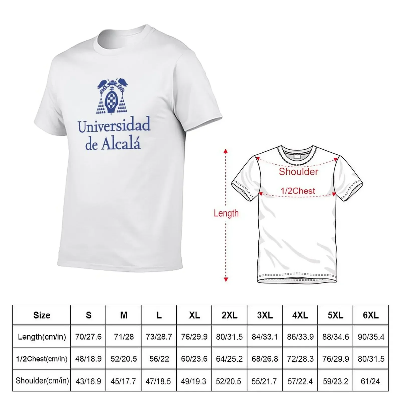 University of Alcalá T-Shirt Blouse aesthetic clothes Short sleeve tee plain white t shirts men