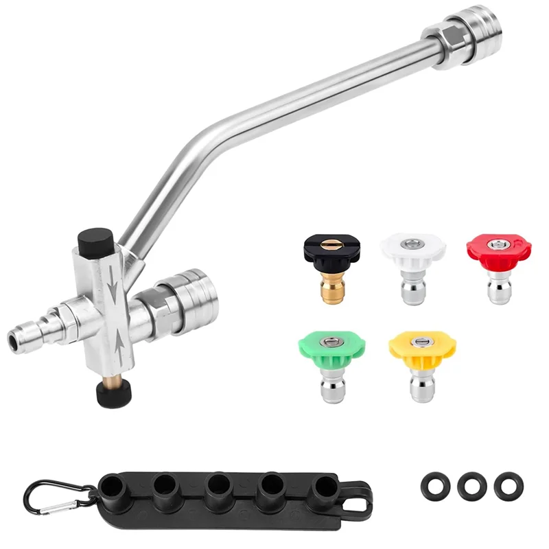 

AT51-Foam Cannon Dual Connector Accessory, 1/4In Fast Connect Dual-Lance Pressure Washer Wand With 5 Pressure Washer Nozzles