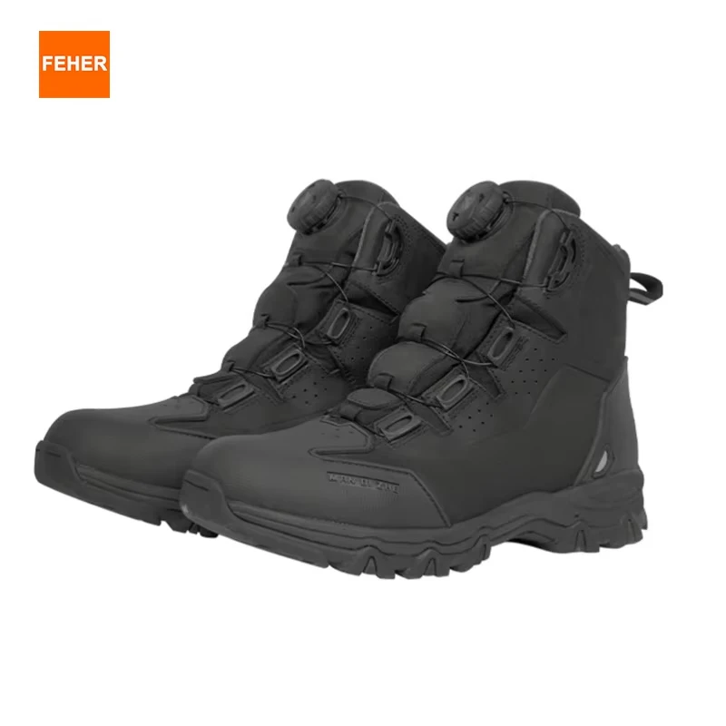 

FEHER Motorcycle Boots Man MQZ All-season Protective Wear-resistant Riding Hiking Urban Commuting Boots for Motorcycle Riders
