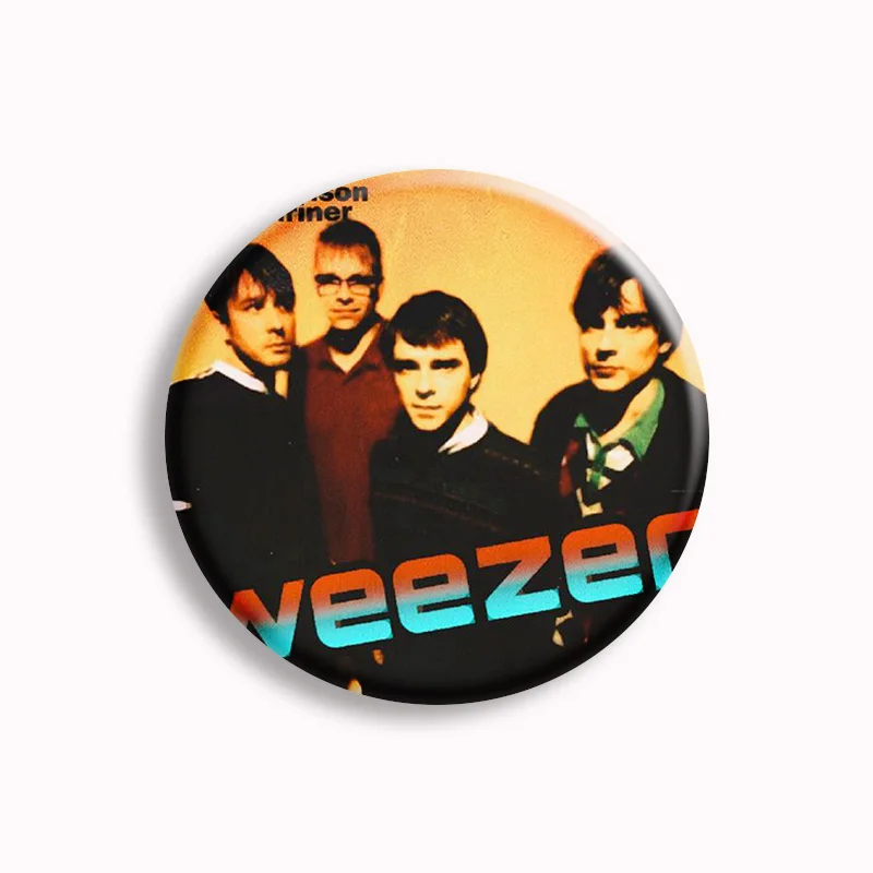 Pop Rock Band Weezer 1994 Album Cover Aesthetic Button Pin, Classic Vintage Band Brooch, Danemark ge Bag Decor, GérStrengthening Gifts