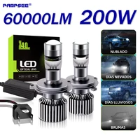 Lentes láser LED H7 para coches H10 9005 HB3 9006 HB4 H11 Mini lupa H4 bombilla de faro láser proyector de lente LED 200W 12V lámparas de automóvil