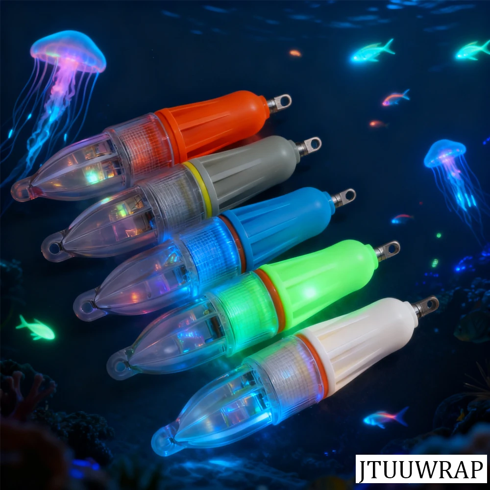 1 Stück 13 cm LED-Fischköderlicht, kleines wasserdichtes Angellicht mit mehreren Farboptionen, unverzichtbare Angelausrüstung für Angler