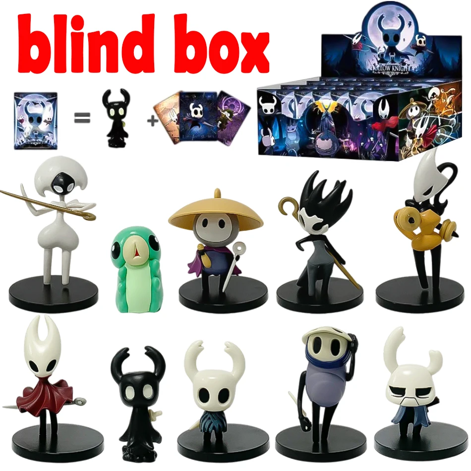 

24pcs/Set Hollow Knight Toys Anime Game blind box Figure The Knight Hornet/Quirrel Figurine Collectible Model Doll Kids Gift
