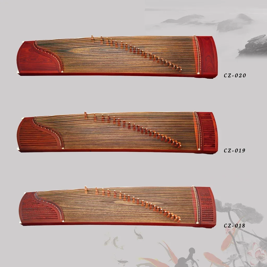 LOOK 21 Strings Soaked Rosy Sandalwood Guzheng Chinese Zither Harp 163cm Length Free Accessories Koto Strings Snails Stands