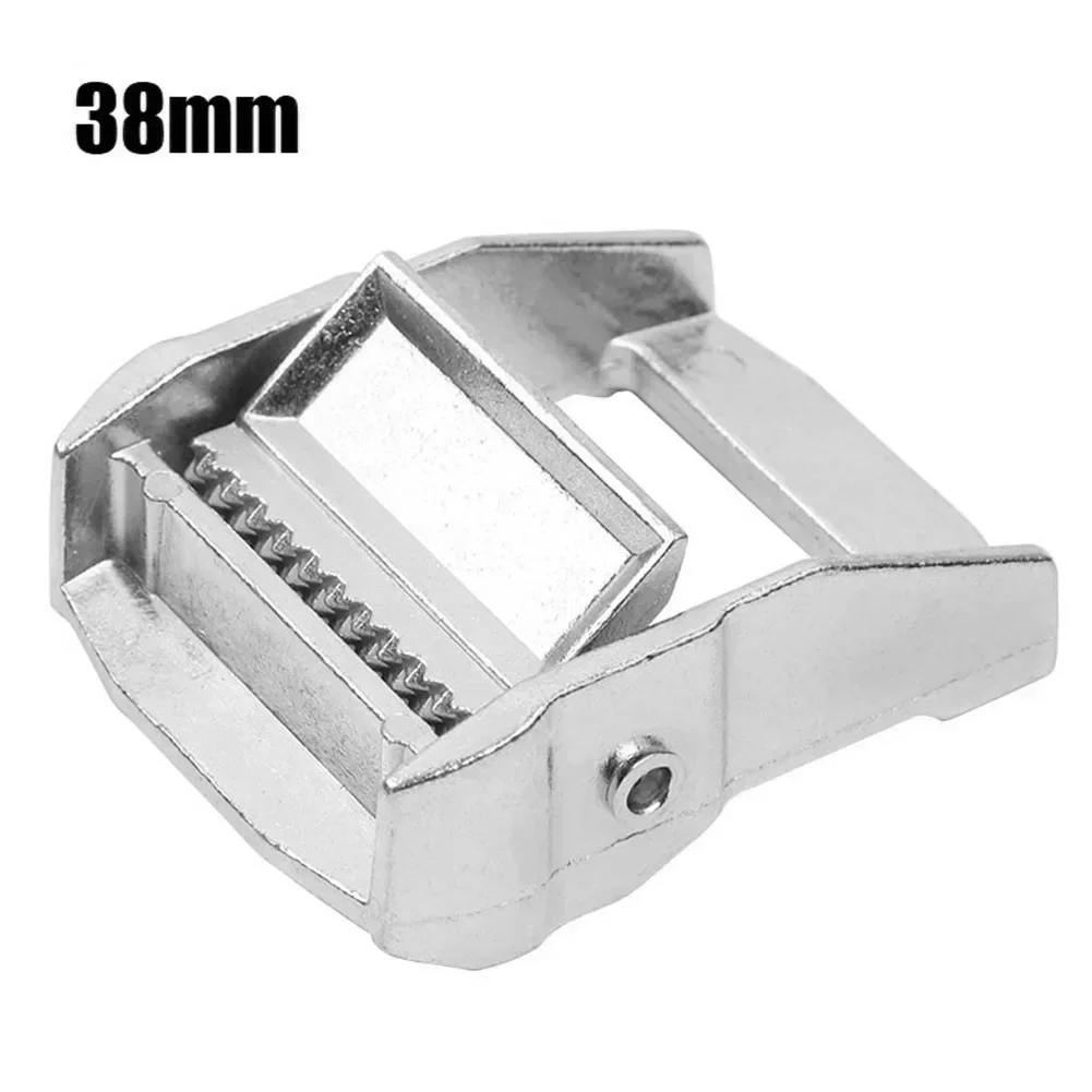 1pc 38mm/ 50mm Zinc Alloy Buckles For Heavy Duty Tie‑Down Cargoes Strap Fixed Tensioner With 600kg/800kg Safety Tensile Force