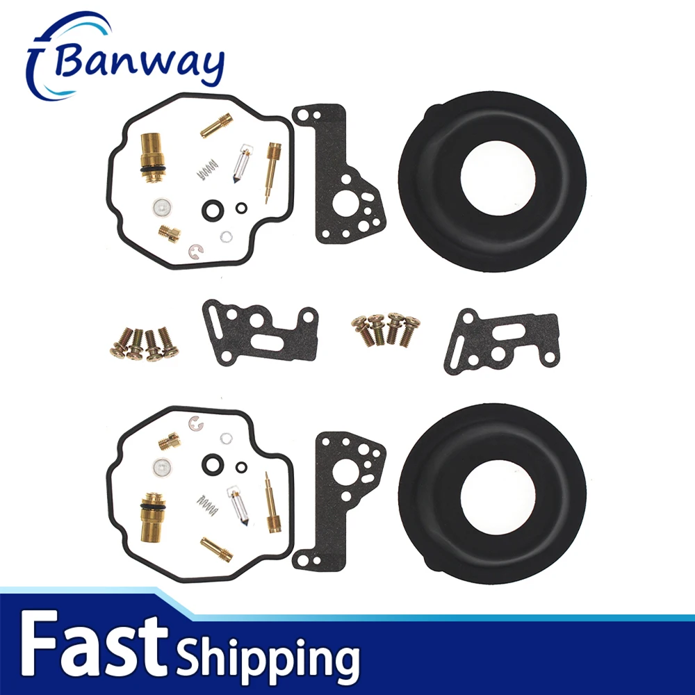 

2X For Yamaha Virago XV535 XV535S XV500 1983-2000 Carburetor Repair Kit Carb Rebuild Set Gasket Needle Valve 0201-045