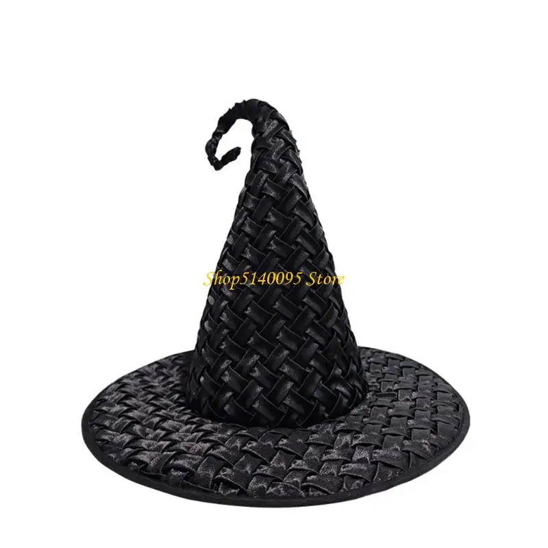DXAE Halloween Wizard Hat Large Black Witches Witch Hat Twist Witch Caps Fashion Pointed Hat Halloween Cosplay Costumes