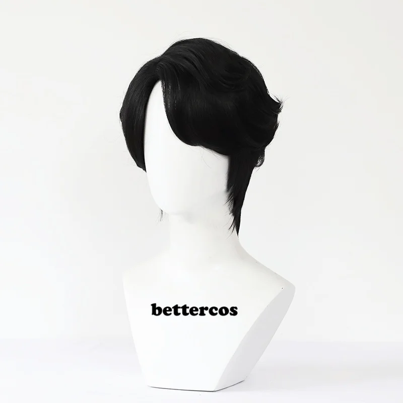Saja Boys Jinu Wig Movie Cosplay KPOP Men Black 30cm Short Hair Star Demon Jinu Cosplay Wigs