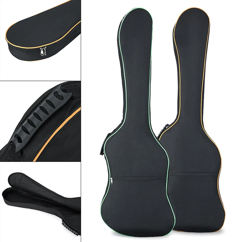 Colorful Edge Electric Bass Bag Case 8mm Sponge Waterproof Oxford Fabric Backpack Portable Electric Bass Gig Bag 123x40x7cm