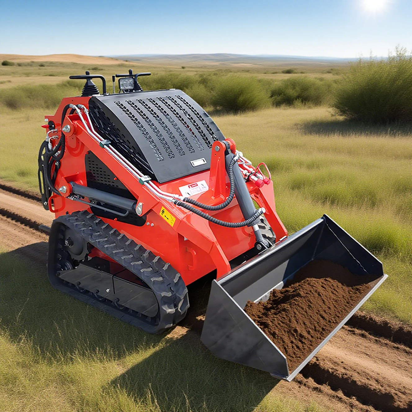 

Multifunctional Tracked Skid Steer Loader Mini 500kg Skid Steer Loaders With Bucket Mixer Attachment Euro5 Epa Mini Loaders