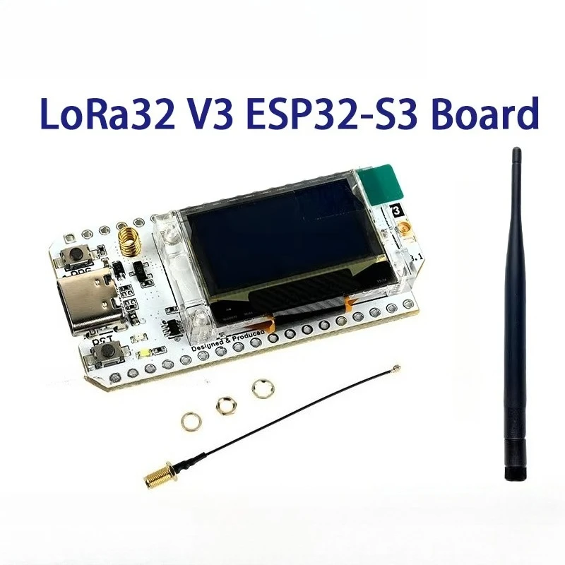 1/2Set Heltec LoRa32 V3 SX1262 ESP32 S3 Node Development Board Wifi BLE 5dBi SMA Male Antenna for Meshtastic DIY Microcontroller