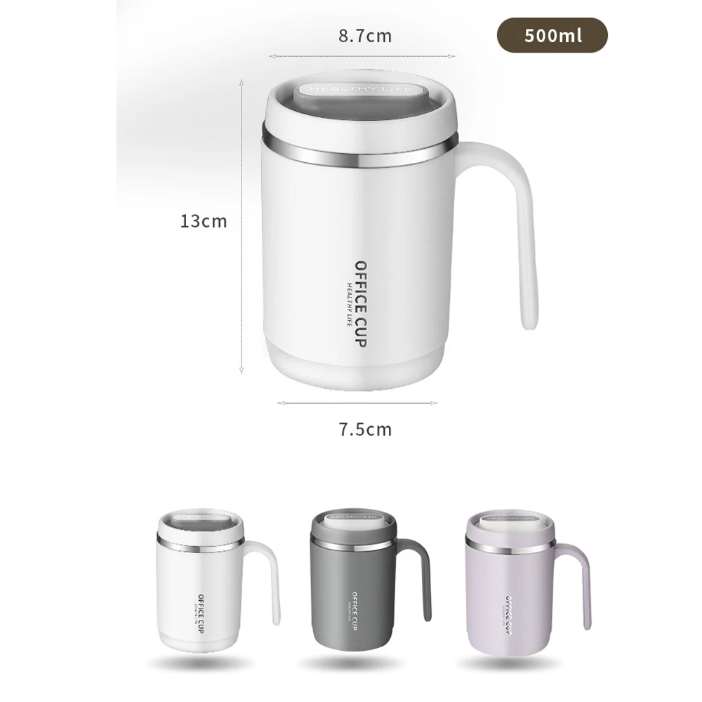 1/3PC PP Liner 500ml Coffee Cup Mug With Lid Portable Drinking Cup Milk Coffee Straw Cup Gift for Kitchen Leak-Proof Drinkware