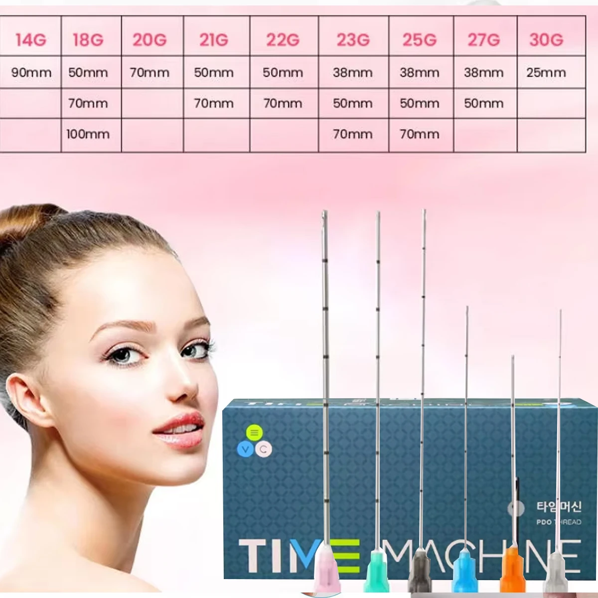 A Box of 50pcs Micro Tip Blunt Cannula for Lip/Nose Filler 22G 50mm 25G 50mm 27G 38mm Disposable Stainless Steel Blunt Needles