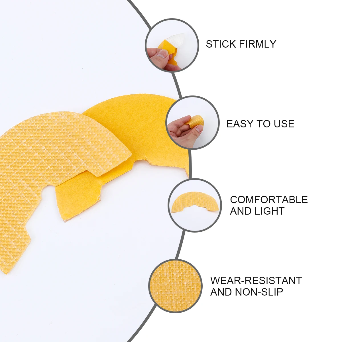 

Thickened Wear resistant Stickers TPR Non slip Mats High Heel S al Self adhesive Pads Shoe Insole Sole Grips Easy Install Clean