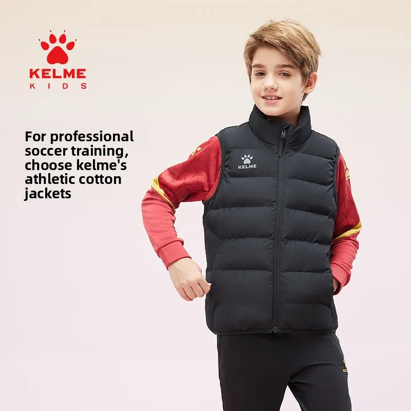 

Kelme Children's Sports Cotton Vest Winter Cotton Jacket Football Training Warm Jacket Comprehensive Training Coat