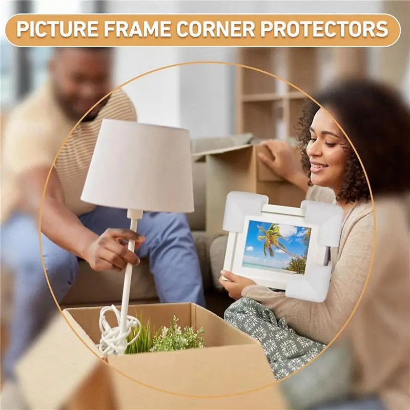 AT44-24 Pcs Photo Mirror TV Frame Edge Protection Corners For Shipping Moving Foam Corner Protectors For Shipping Packaging