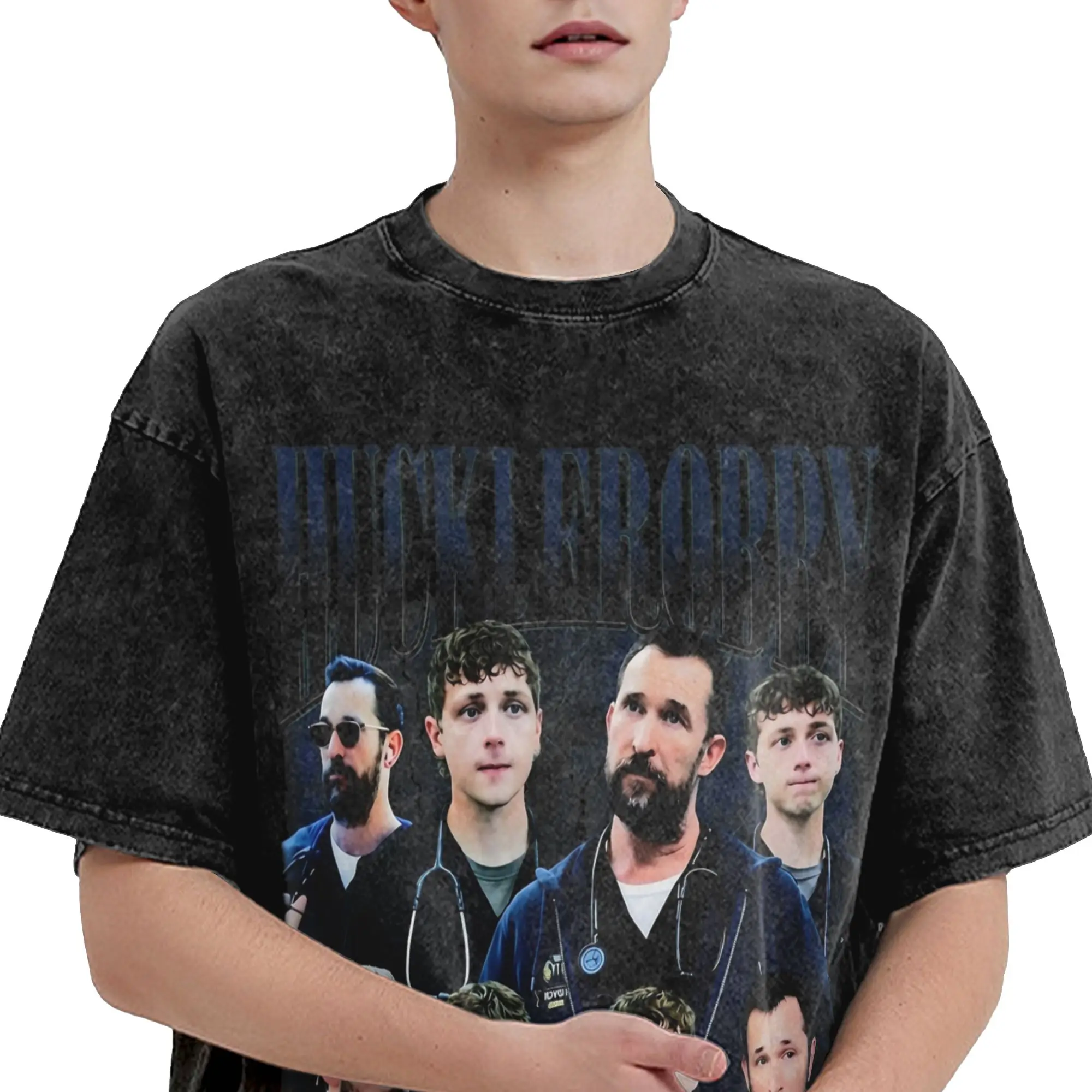 Washed T Shirts Hucklerobby The Pitt Hip Hop Novelty T-Shirts Harajuku  Streetwear 100% Cotton Summer Tops Tees for Men Women
