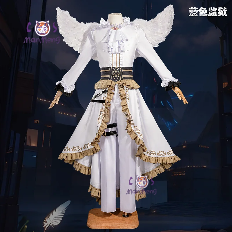 Anime BLUE LOCK Chigiri Hyoma Cosplay Costume Gorgeous Angel Set Wings Shirt Pants Tail Props Party Carnival Full Set Uniform