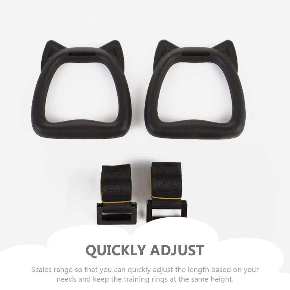 1 Set Adjustable Gymnastics Rings Smooth Grip Non-Slip Straps For Home Workout Bodybuilding Training Indoor Outdoor Fitness