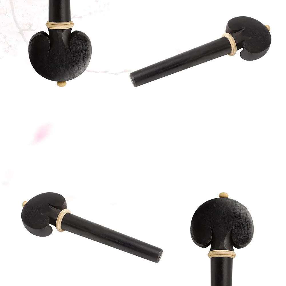 Peg Cello Tuning Peg Cello Pegs Ebony Tuning Peg End Pin Heart Shaped Head Parts Tuners 1 Set Cello Accessories