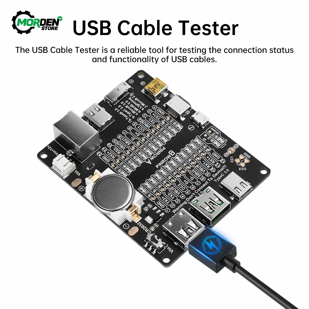 Data Cable Detection Board USB Cable Tester Short Circuit On-Off Switching Type-C Micro A Type B Power Supply