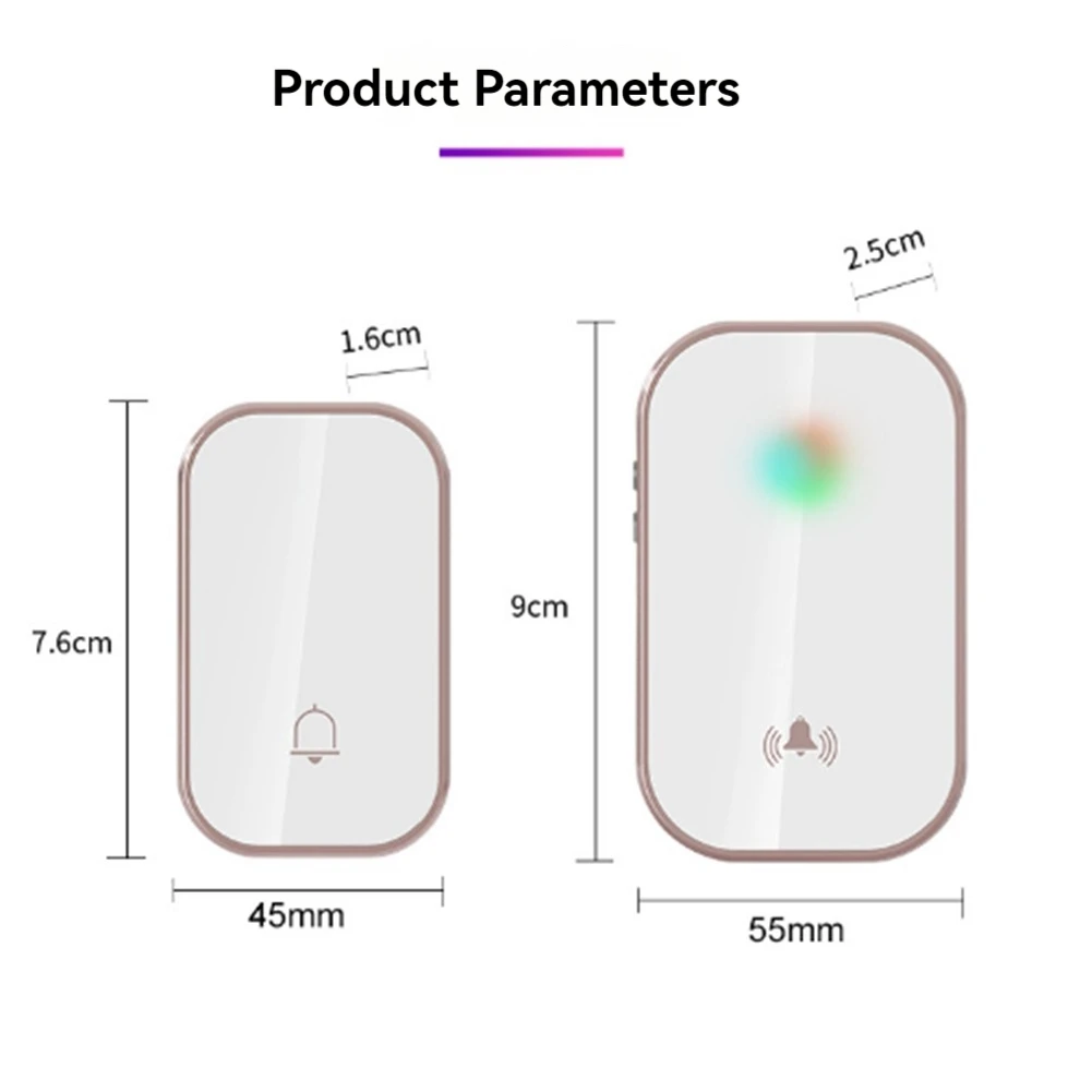 【Superdeals】Smart Wireless Doorbell 300M Range Home Welcome Door Bell 38 Songs Melodies Distinction Doorbell Chime