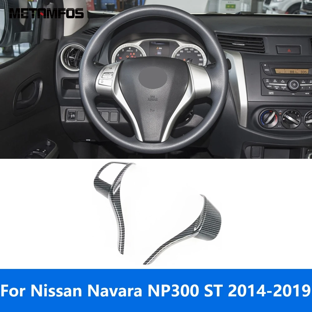 

Литая накладка на руль для Nissan Navara NP300 ST 2014-2018 2019, наклейка на рамку из углеродного волокна, аксессуары, Стайлинг автомобиля