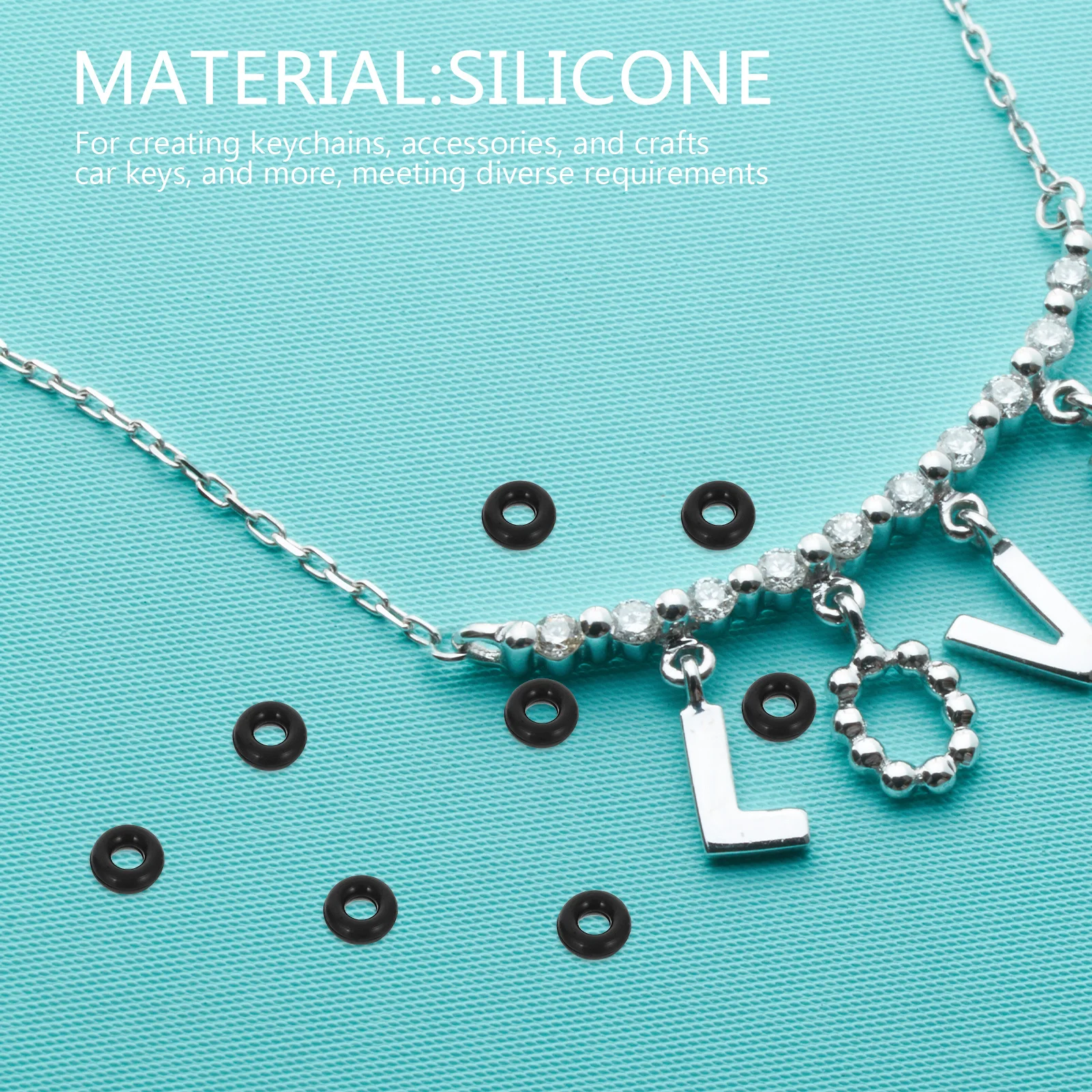 100 قطعة حلقات تحديد المواقع سيليكون عدم الانزلاق خزر عازل لصنع المجوهرات أساور يدوية القلائد لوازم الحرفية