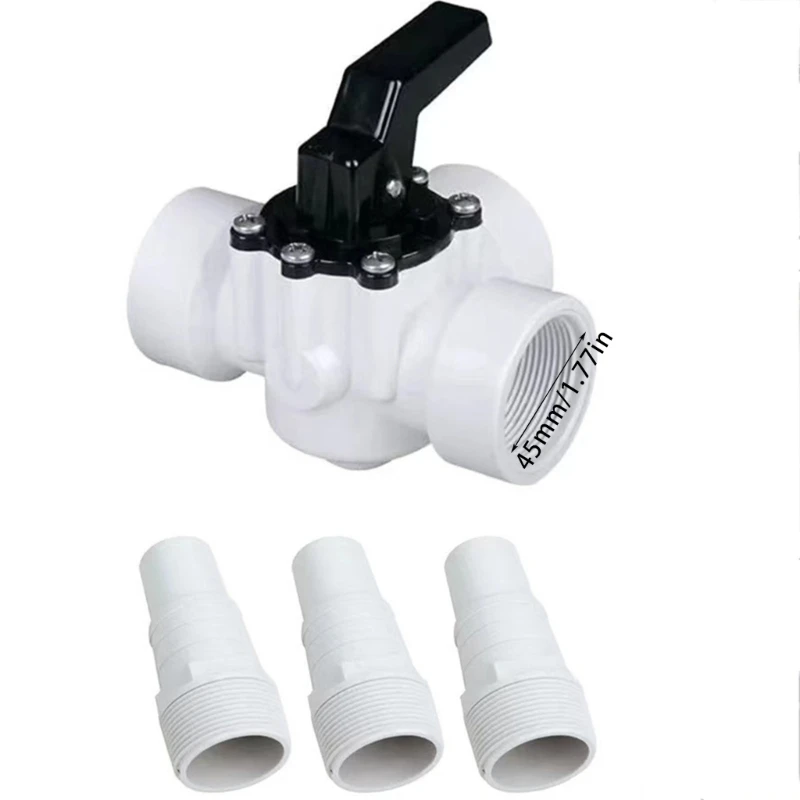 صمامات تحويل 3 اتجاهات سهلة التركيب، 3 صمامات مناسبة لخرطوم حمام السباحة