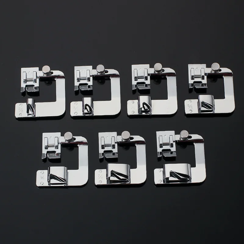 1 PCS 9-25mm Domestic Sewing Machine Presser Foot Rolled Hem Feet Set For Brother Singer Janome Sewing Accessories Tools