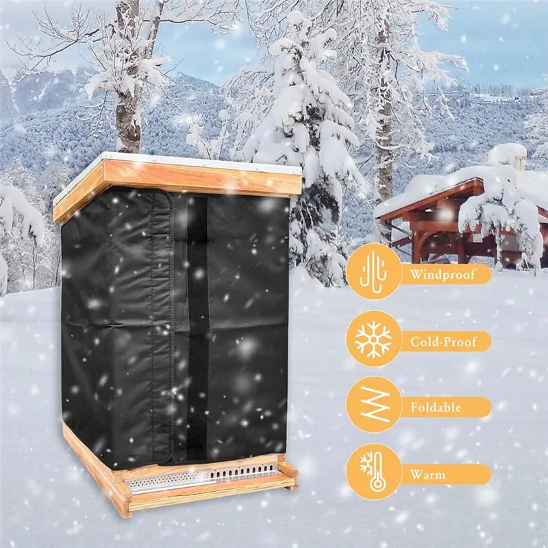 2026 جديد 75.2 "× 23. غلاف خلية النحل مقاس 5 بوصات لفصل الشتاء الدافئ المقاوم للرياح، غطاء عازل لخلية النحل المقاوم للماء #3