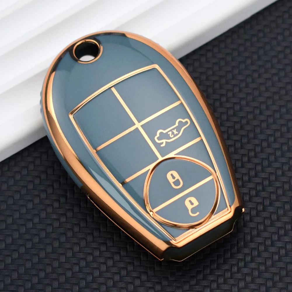 3 Buttons TPU Remote Car Key Fob for Chrysler Town & Country For Jeep Grand Cherokee Dodge Caravan Journey Key Cover Keychain