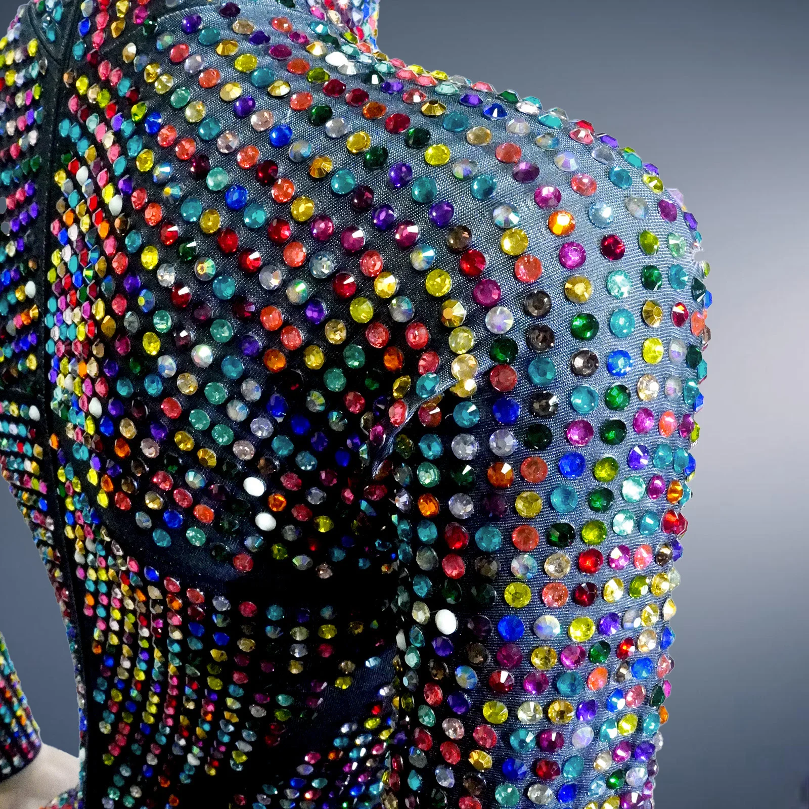 Mono Sexy lujoso con diamantes de imitación para mujer, traje de baile para discoteca, espectáculo de actuación, traje de fiesta, Drag queen