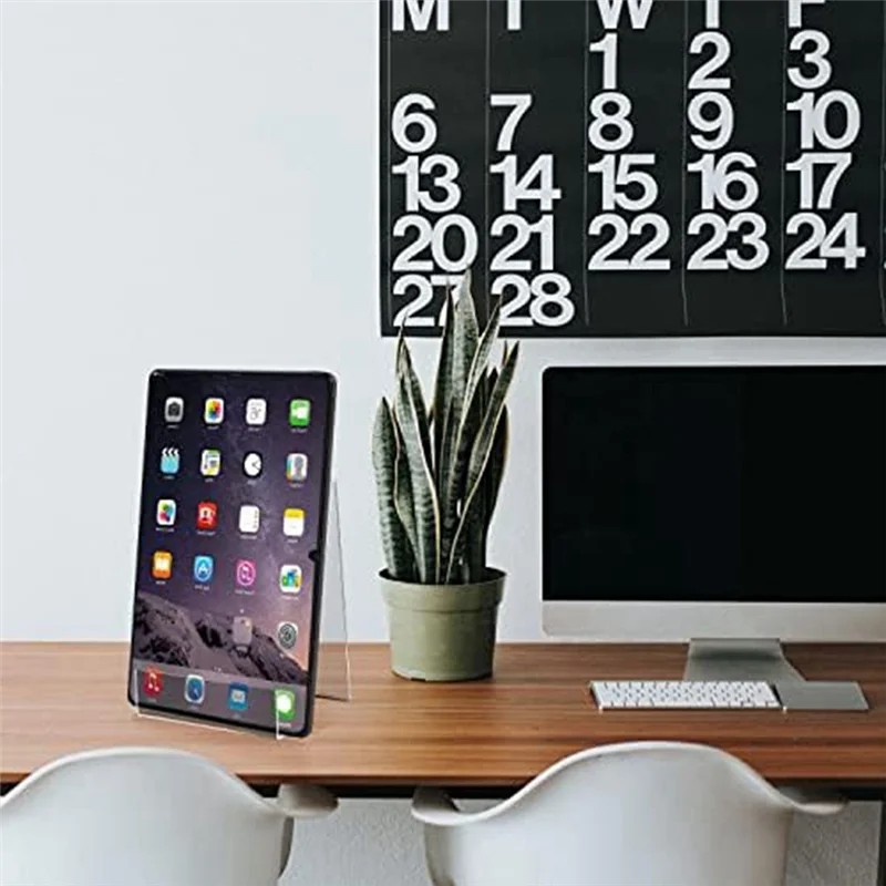 حامل كتب أكريليك مع لوحة حامل عرض شفافة لعرض الكتب، أوراق الموسيقى، الأعمال الفنية، الأقراص المضغوطة، (5 كبيرة + 5 صغيرة) متينة