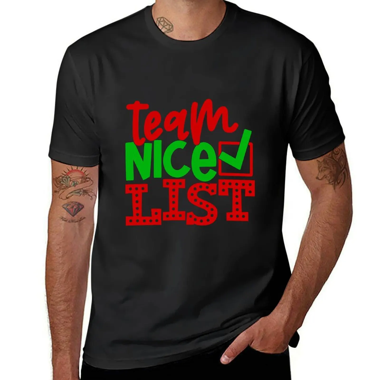 

Team Nice List T-Shirt cute clothes Aesthetic clothing summer top customs design your own black t shirts for men