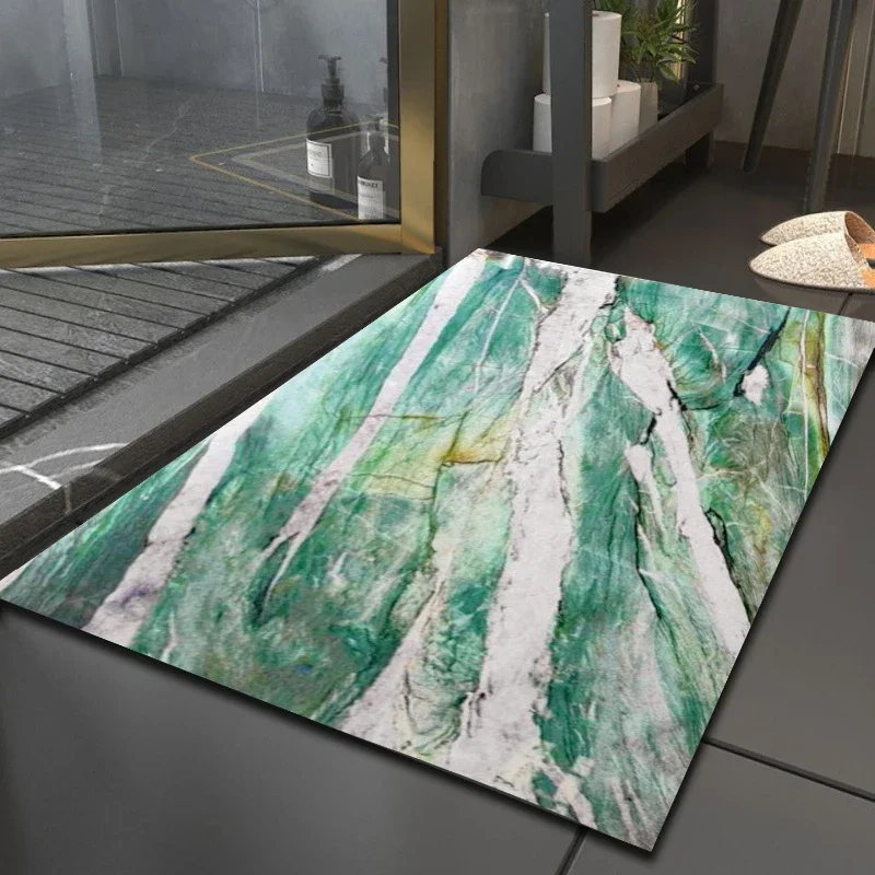 Kitchen carpet, absorbent mat,Marble Luxury Style Bathroom non-slip mat, Shower rugs ,Quick-drying carpet,bathroom door mat