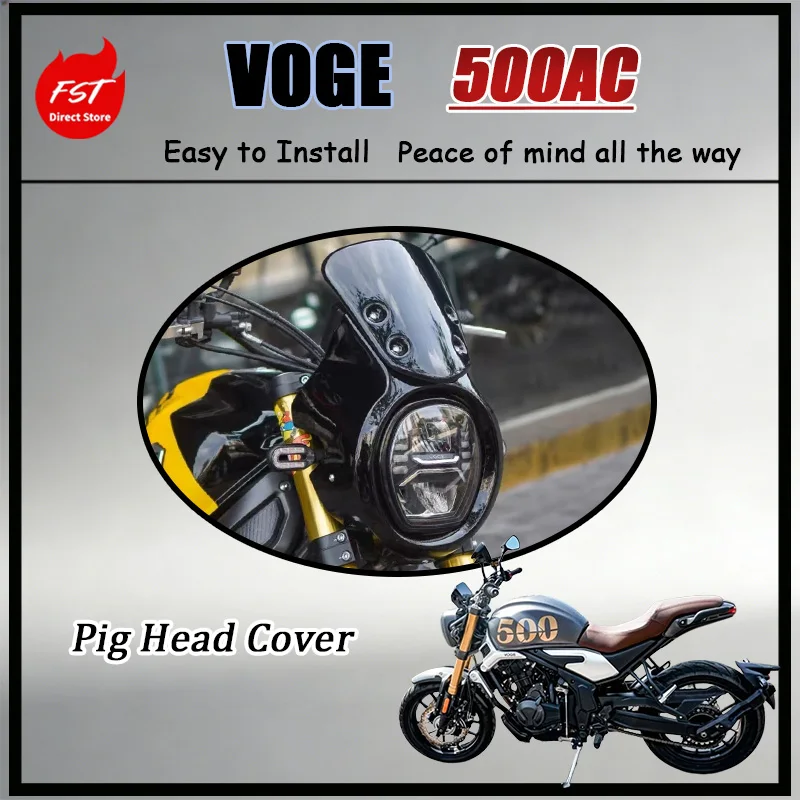 FOR VOGE 500AC round Motorcycle Headlight Fairing Modified ABS Windshield Shield Accessory for Enhanced Riding Experience
