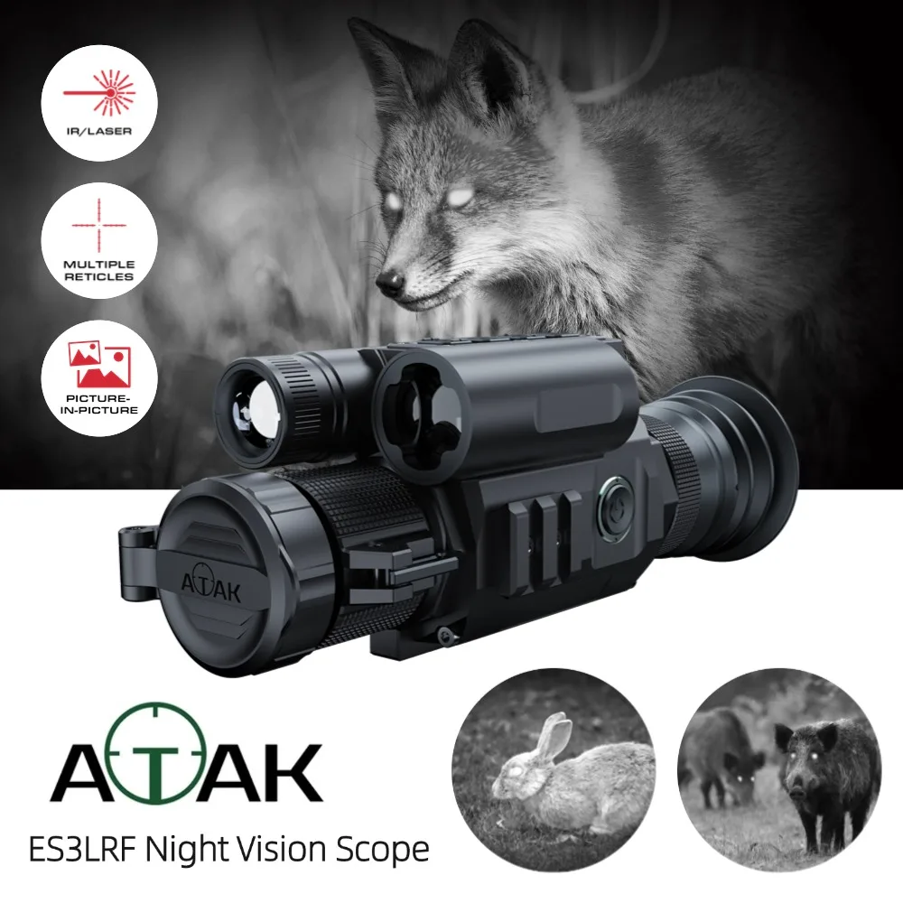 Digital Day And Night Vision Scope Hunting Rifle Monocular Ballistic Calculation Waterproof 350m IR WiFi ES3LRF 50mm/70mm