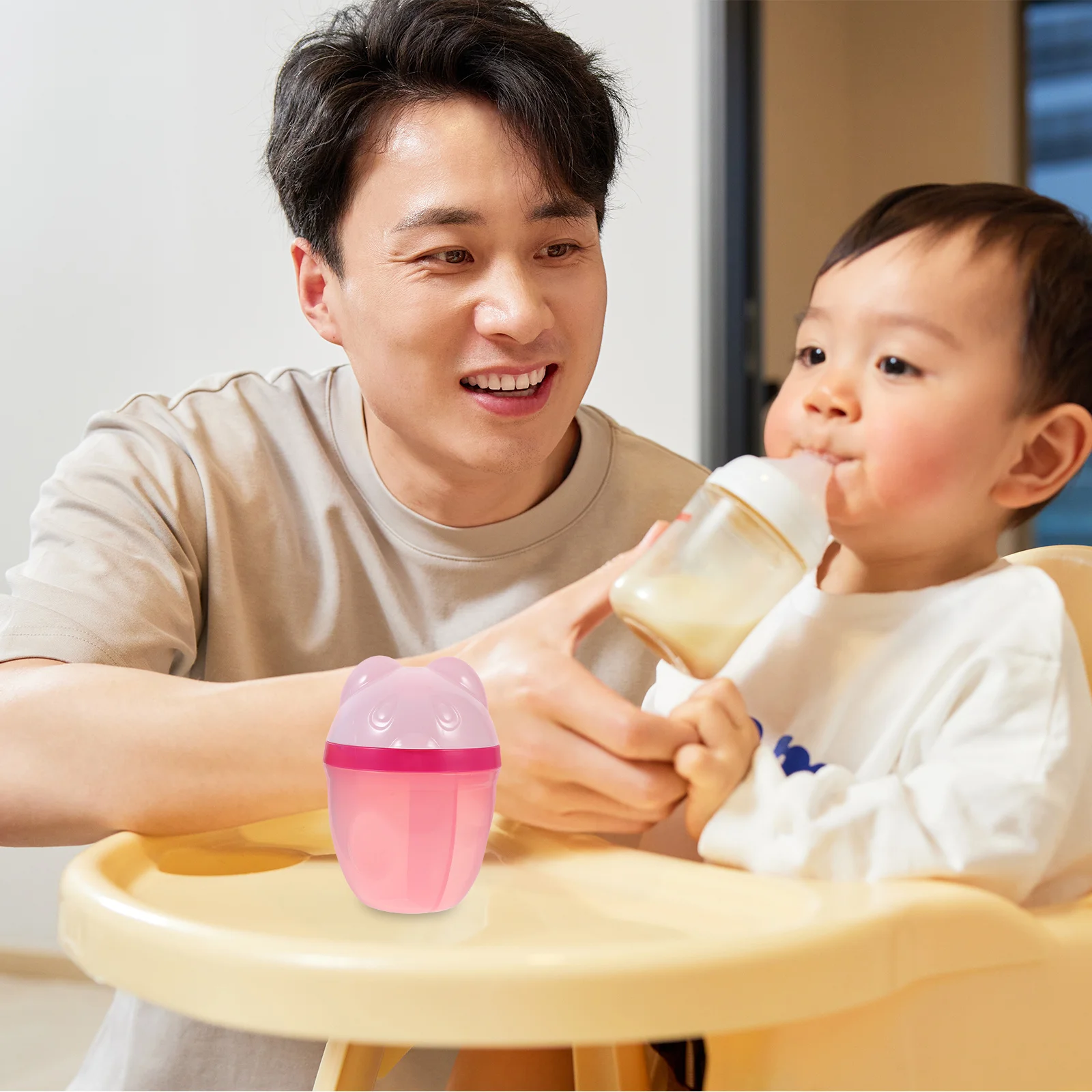

2Pcs Large Capacity Milk Powder Box Cartoon Baby Snacks Storage -Friendly PP Material Long Term Use