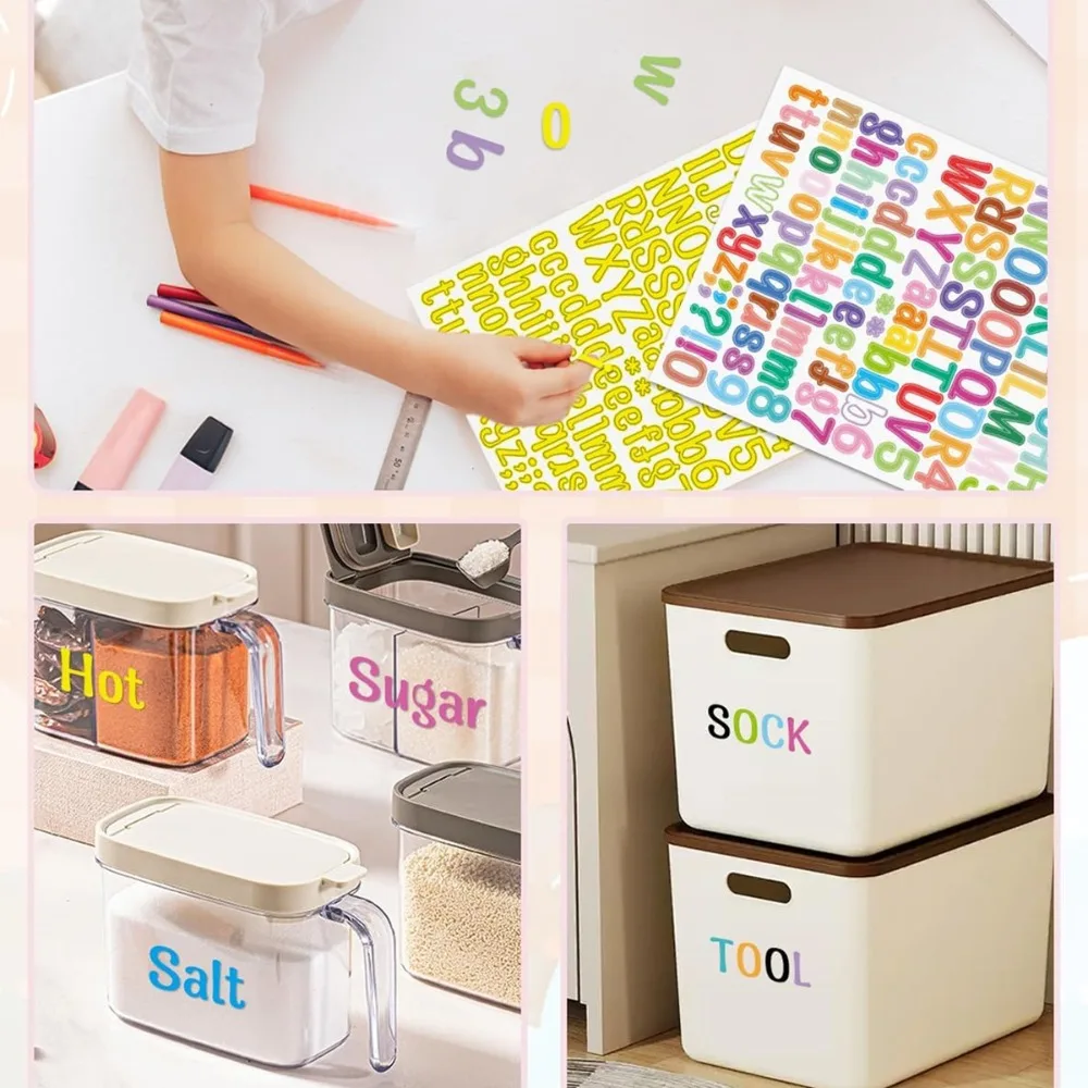 10 Sheets/Set English Letters Decor Stickers Gift Box Stationery Box Decor Stickers Tape Children Reward Packaging Label