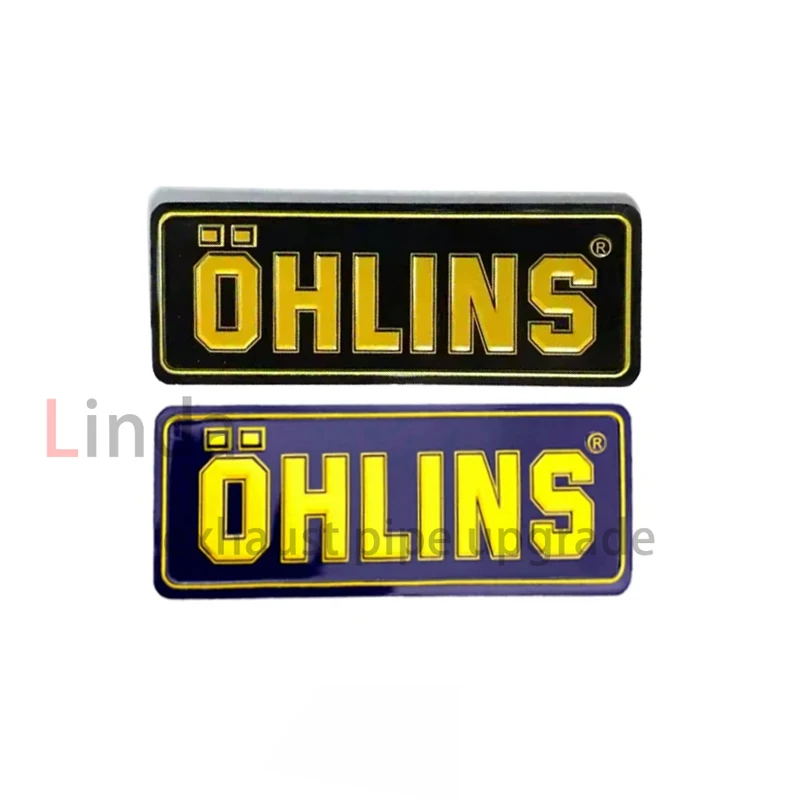 Aluminum high temperature resistant Motorcycle Exhaust Pipe Decals Racing Muffler Stickers Accessories For OHLINS Emblem Waterpr