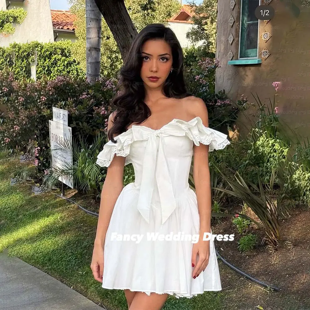 

Fancy Sexy Off Shoulder Evening Dress A Line Taffeta Prom Gown Saudi Arabia Women Mini Formal Occasion Dresses Customized