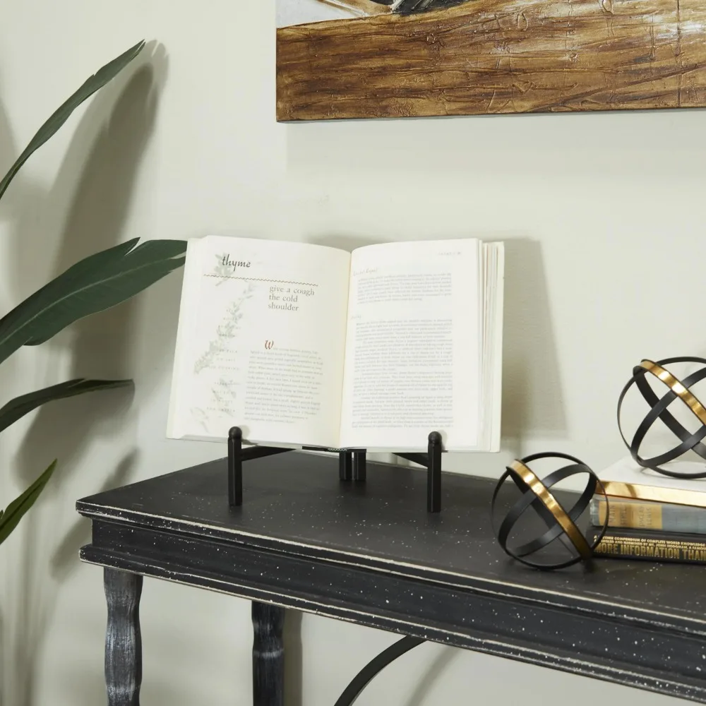 

12" x 11" Black Metal Easel with Foldable Stand, 1-Piece