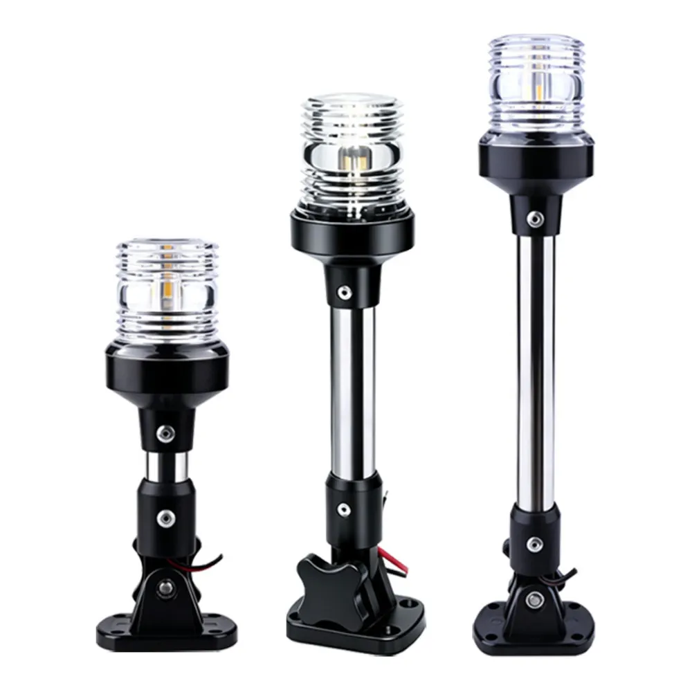 Marine LED Anchor Light 6/9/12Inch Boat Mast Stern Light,360° All Round Visible Yacht Fishing Boat Nav Signal Lamp Waterproof